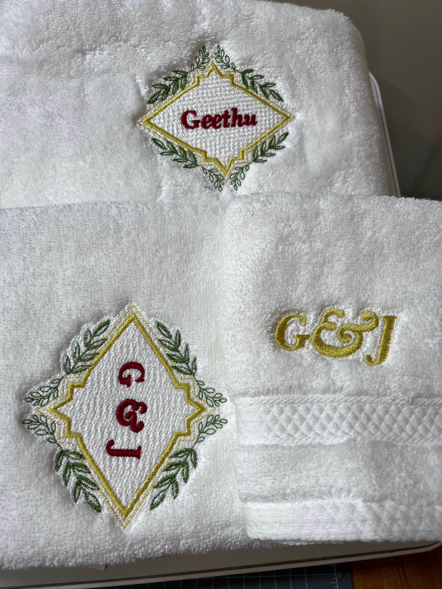 Custom Monogramed towels